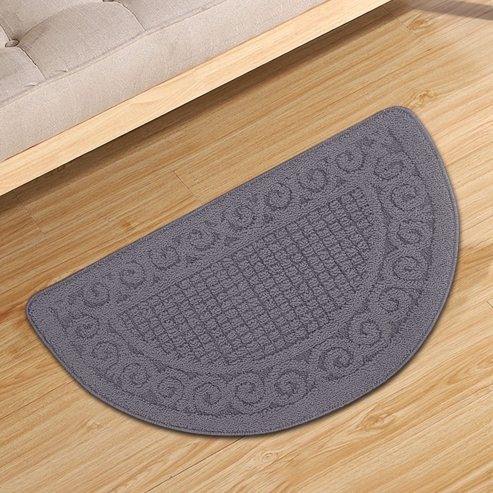 Half Circle Door Mat, Stain-Resist Door Mats, Non-Slip Polyester Floor Carpet, for Front Back Door and Entryway