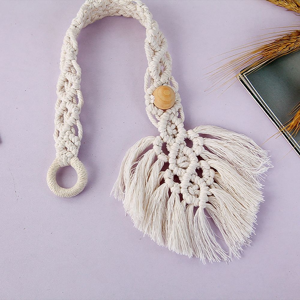 Boho Curtain Tiebacks Holdbacks, Handmade Adjustable Curtain Tie Back Holders for Drapes Window, for Indoor Outdoor Use