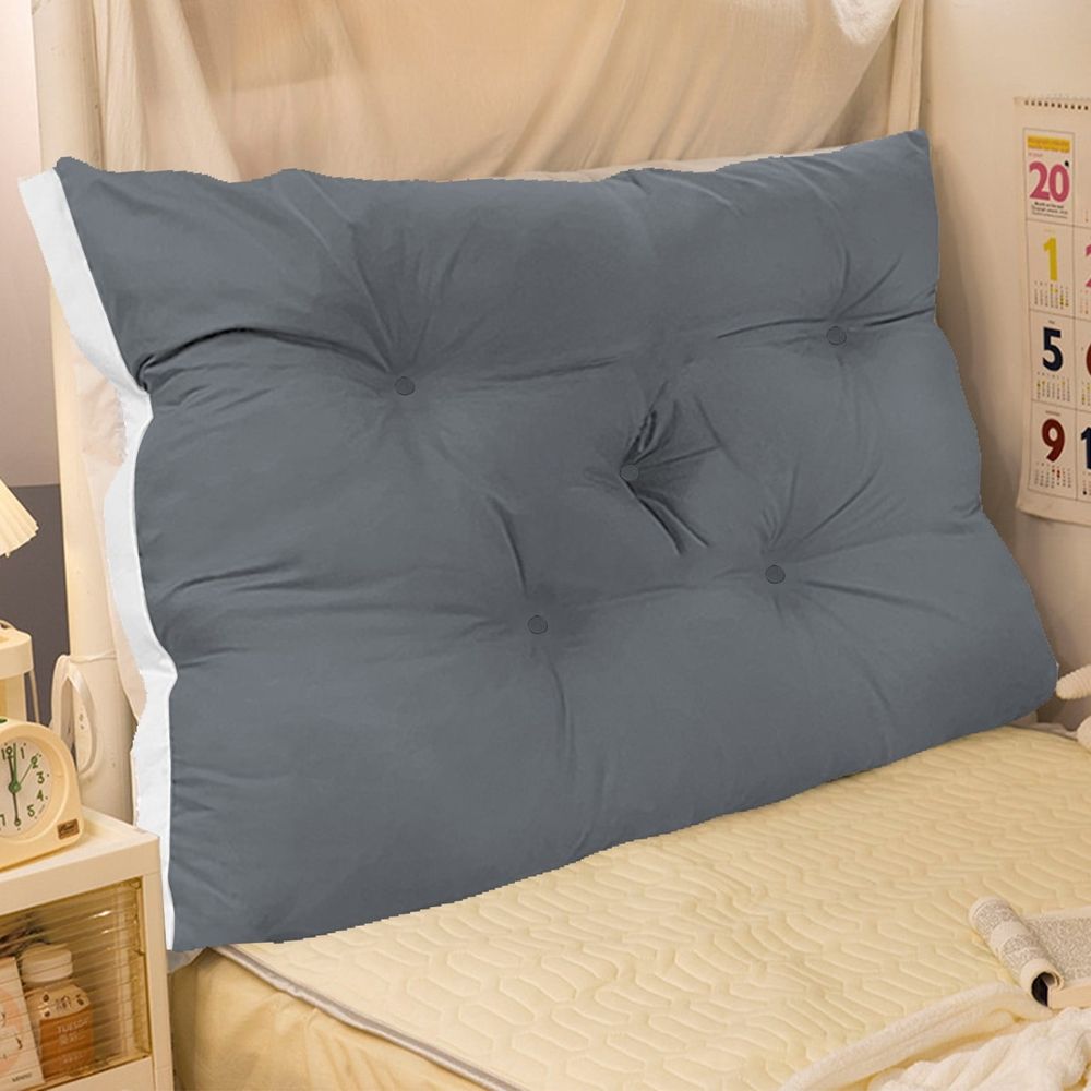 Bedside Cushion for Bedroom Sofa,Soft Headboard Pillow for Backrest Support,Comfortable Polyester Fiber,Removable Cover for Easy Maintenance Perfect for Beds Sofas Tatami Mats Restful Relax