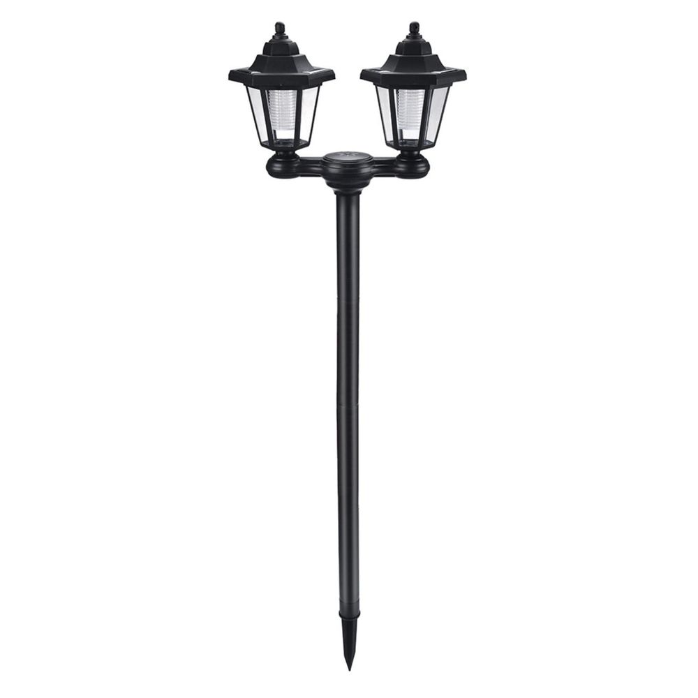 Outdoor Solar Post Lights, Waterproof 2-Head Lamp for Patio Garden Front Door, 58.27 In