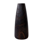 Solid Wood Flower Vase, Minimalist Home Decor Floral Container for Table Living Room Display Cabinet, Brown