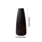 Solid Wood Flower Vase, Minimalist Home Decor Floral Container for Table Living Room Display Cabinet, Brown