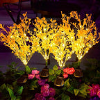 Artificial Rapeseed Solar Garden Light Outdoor Solar Powered Floor Lamp for Yard Patio Pathway Lawn