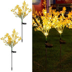 Artificial Rapeseed Solar Garden Light Outdoor Solar Powered Floor Lamp for Yard Patio Pathway Lawn