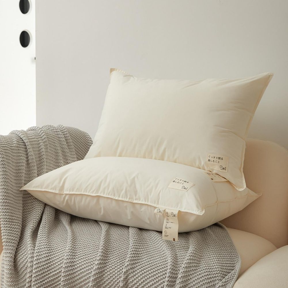 Neck Support Pillow Core 29.13In Cotton Filling Soft Cushioning Even Support Bedside Hugging Pillow Breathable Air Permeability for Bedroom Guest Room Dormitory Home Bedding Sleep Daily Use