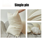 Neck Support Pillow Core 29.13In Cotton Filling Soft Cushioning Even Support Bedside Hugging Pillow Breathable Air Permeability for Bedroom Guest Room Dormitory Home Bedding Sleep Daily Use