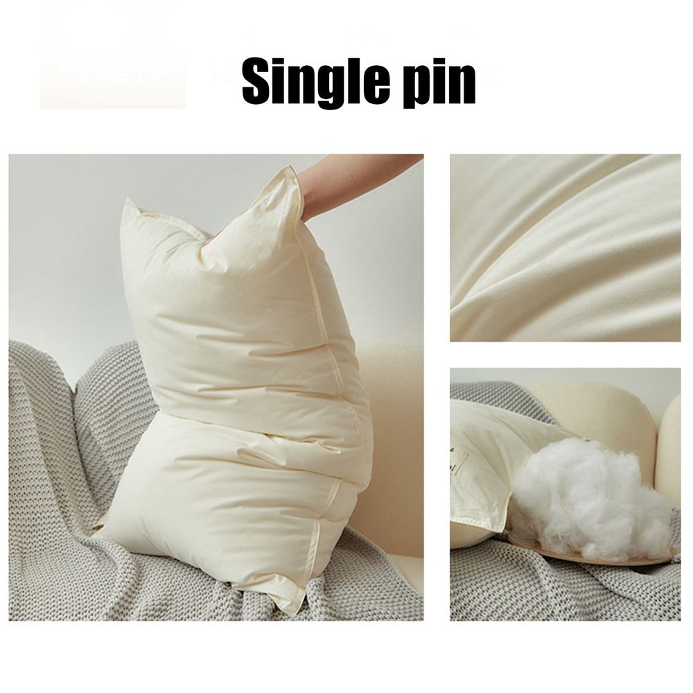 Neck Support Pillow Core 29.13In Cotton Filling Soft Cushioning Even Support Bedside Hugging Pillow Breathable Air Permeability for Bedroom Guest Room Dormitory Home Bedding Sleep Daily Use