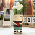 Resin Flower Vase, Modern Decorative Planter, Mother'S Day Gift for Home Table(B)