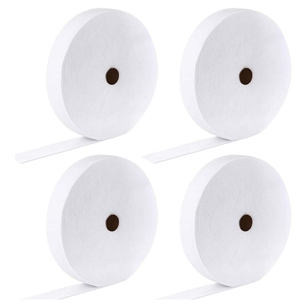 4 Rolls JellyRoll Batting Strip 2 1/4 Inch Total 200 Yards Cotton Blend Batting on A Roll, Flexible for JellyRoll Rugs