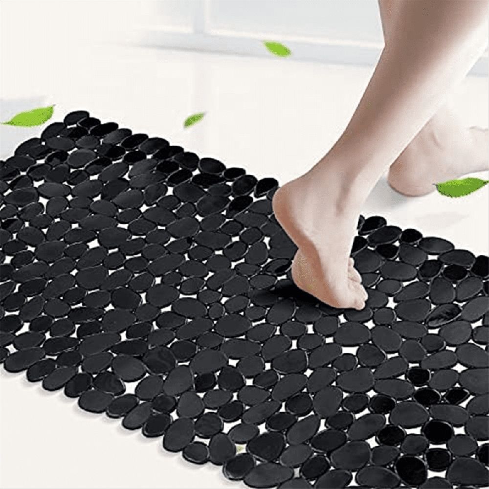 Pebble Bath Mat for Bathtub to Anti-Slip Bathtub Mat in Shower (Brown)