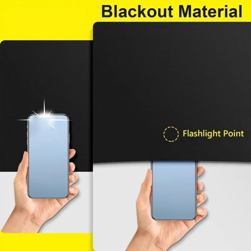 Portable Blackout Shades Film No Drill Travel Blackout Blinds Sunblock Window Cover Blackout Curtains 145 X 200cm