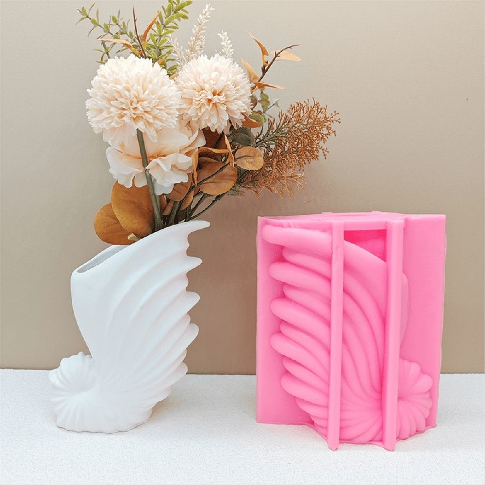 Alloy Steel Conch Vase Mold - 3D Large Shell Silicone Mold for Epoxy Resin and Gypsum, DIY Floral Arrangements