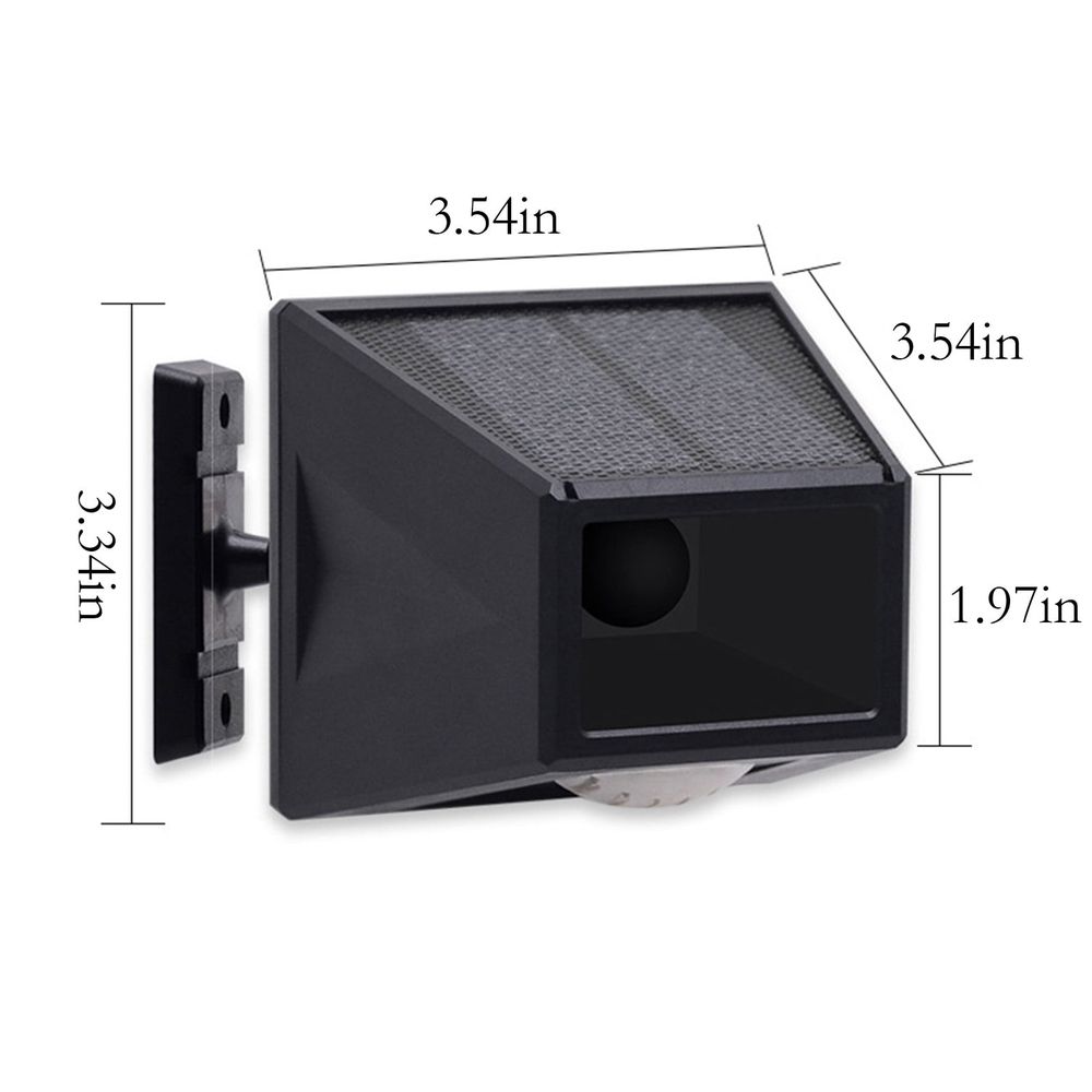 Outdoor Motion Sensor Alarm with Remote Control, IP65 Waterproof Solar Powered Alarm Light, 129dB Siren and Flashing Red LED for Farm Pond Driveway, 5 8m Sensing Distance