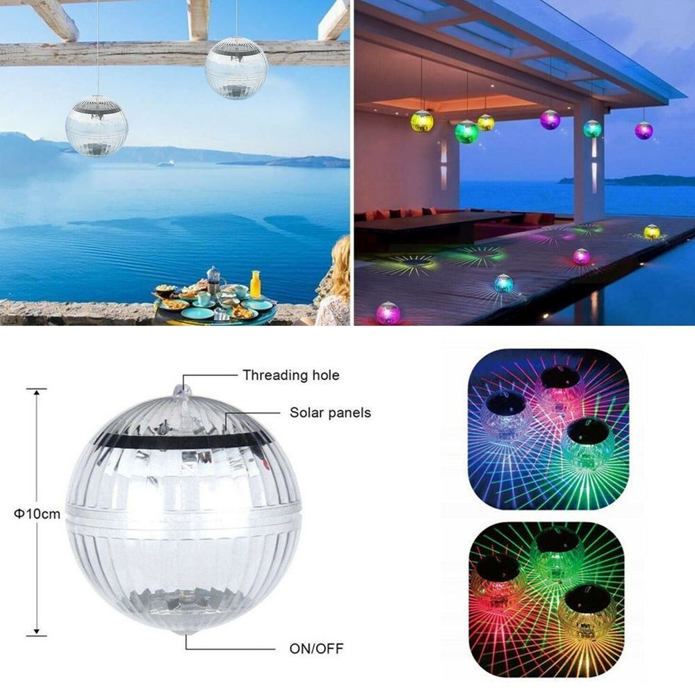 Solar LED Floating Pond Light Color Changing Outdoor Garden Decorative Lamp for Patio Yard Pool Fish Tank Party Wedding Camping Decor