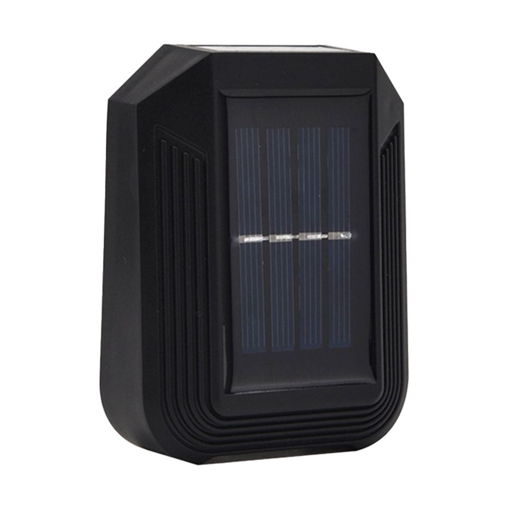 Black Solar Wall Sconce Light 2 Pack Warm Light IP65 Waterproof Outdoor Up Down Lighting for Courtyard Patio Porch Yard Garden Decor