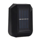 Black Solar Wall Sconce Light 2 Pack Warm Light IP65 Waterproof Outdoor Up Down Lighting for Courtyard Patio Porch Yard Garden Decor