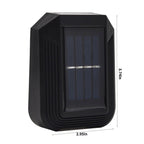 Black Solar Wall Sconce Light 2 Pack Warm Light IP65 Waterproof Outdoor Up Down Lighting for Courtyard Patio Porch Yard Garden Decor