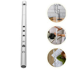 1Pc Portable Aluminum Alloy Clarinet High Pitch D Flute Silver Wind Instrument