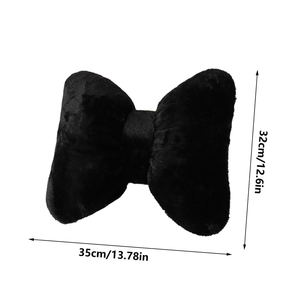 Decorative Throw Pillow with Bowknot, Soft Plush Lumbar Support Cushion, Versatile for Sofa Couch Bed, Machine Washable, Includes 1 Throw Pillow, for Living Room Bedroom Home Decor