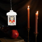 Stylish White Hanging Candle Holder for Tealight Candles, Perfect Ambient Decor for Home and Restaurant Settings