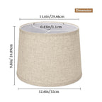 Lamp Shades Natural Linen Lampshades 12.6x11.6x9.8Inch High Replacement Fabric Lampshades for Table Lamp Floor Lamp-A