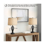Lamp Shades Natural Linen Lampshades 12.6x11.6x9.8Inch High Replacement Fabric Lampshades for Table Lamp Floor Lamp-A