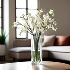 Clear Glass Cylinder Vase| Glass Flower Vase Centerpieces | Candle Holder for Wedding Centerpiece, Party Event, Home Office Decor