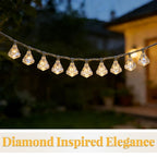 100Pcs Clear Plastic Lamp Bulb Covers for LED String Lights Weatherproof Outdoor Use