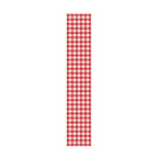 13x72in Linen Table Runner,Red and White Buffalo Plaid Checkered Scarf,Farmhouse Decorative Runner for Dining Room,Kitchen,Christmas Thanksgiving Holiday Party