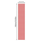 13x72in Linen Table Runner,Red and White Buffalo Plaid Checkered Scarf,Farmhouse Decorative Runner for Dining Room,Kitchen,Christmas Thanksgiving Holiday Party