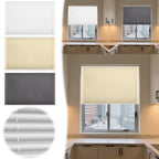 No Drill Honeycomb Pleated Blinds Cordless Blackout Cellular Shades for Windows, Thermal Insulated Noise Reducing Easy Instal(47.24*23.62Inch)