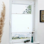 No Drill Honeycomb Pleated Blinds Cordless Blackout Cellular Shades for Windows, Thermal Insulated Noise Reducing Easy Instal(47.24*23.62Inch)