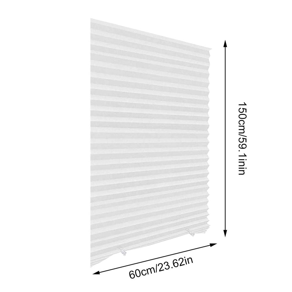 Cordless Pleated Window Shades, No Drill Light Filtering Temporary Blinds, Easy Cut To Size For Bedroom Living Room