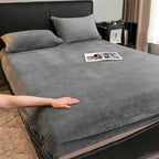 Flannel Sheets Queen 3-Piece Plush Fleece Sheet Bed Sets with 15" Deep Pocket Fitted Sheet and Pillowcase
