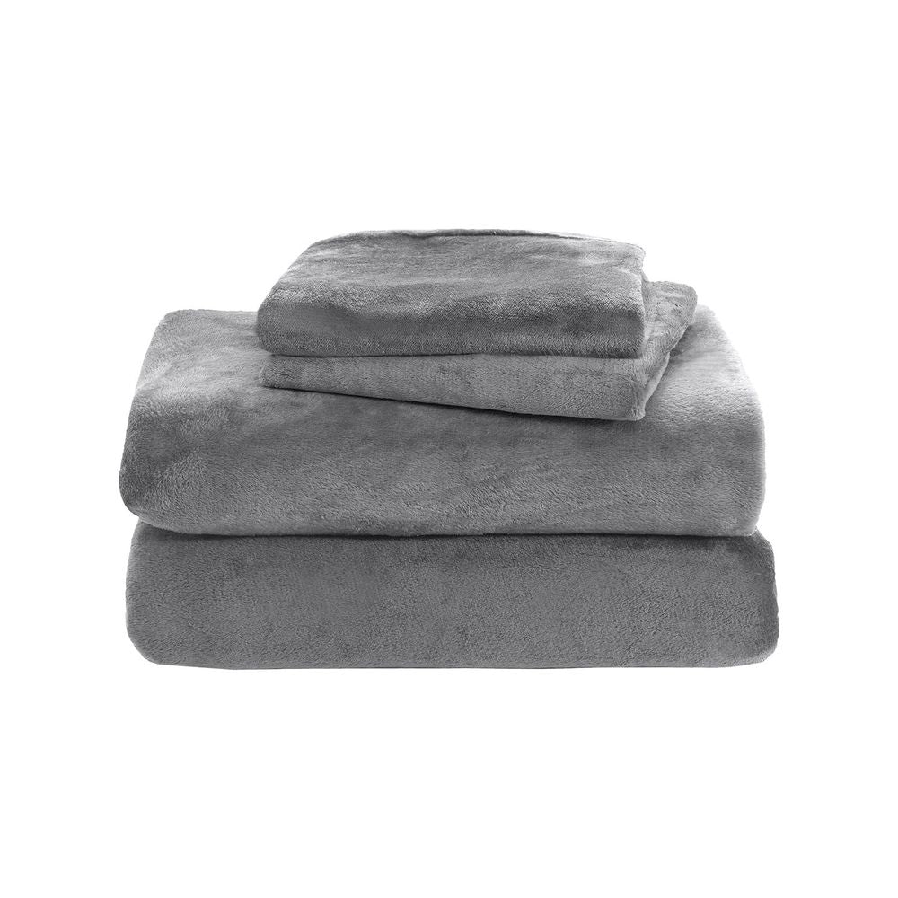 Flannel Sheets Queen 3-Piece Plush Fleece Sheet Bed Sets with 15" Deep Pocket Fitted Sheet and Pillowcase