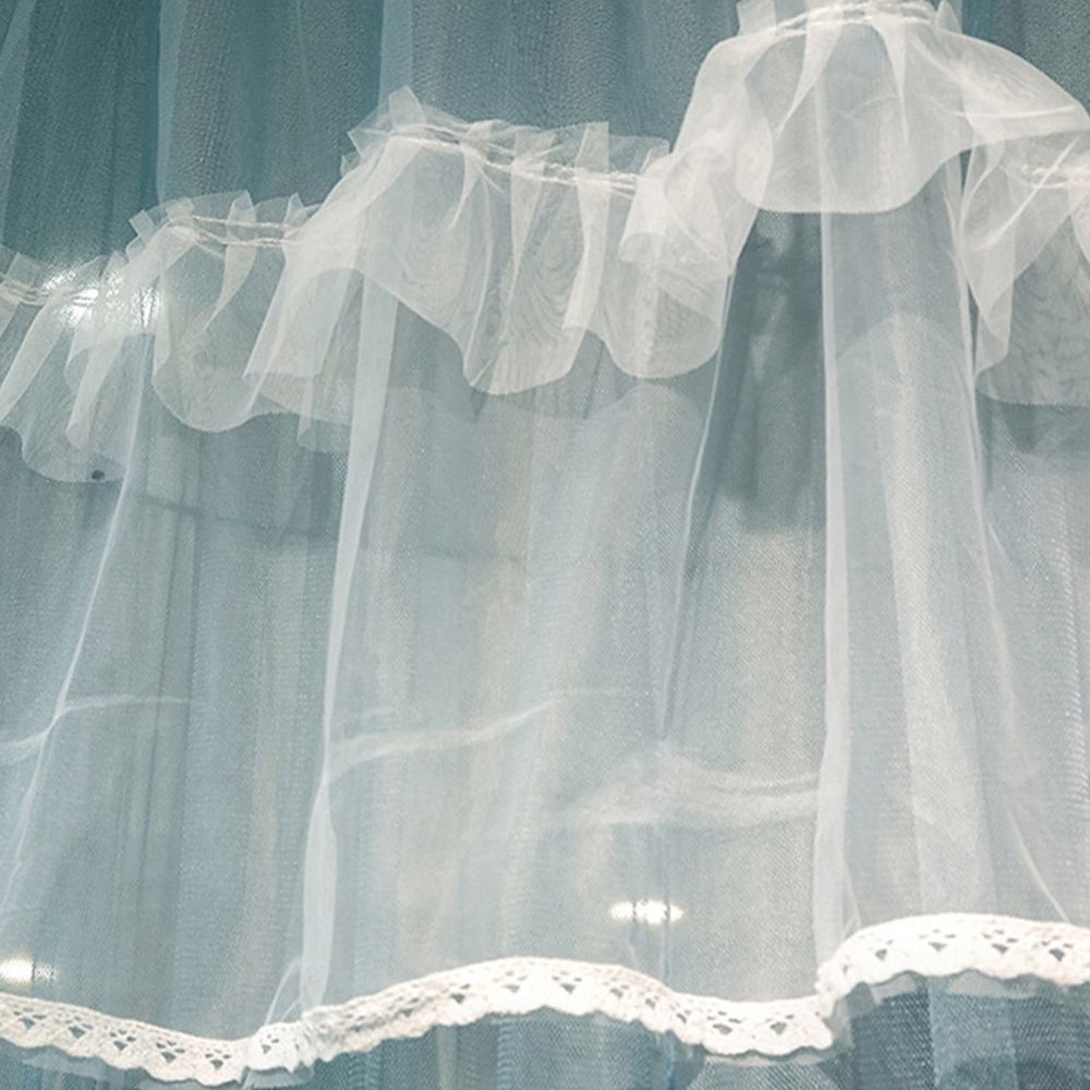 Mosquito Net Bed Canopy for Girls, Princess Canopy Bed Curtain Fine Sheer Mesh Dome Bed Canopies, Kids & Adults Lace Tent for Twin Full Queen King Bed