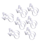 20Pcs Plastic White Shower Curtain Clips Stable Curtain Clasp for Home Use