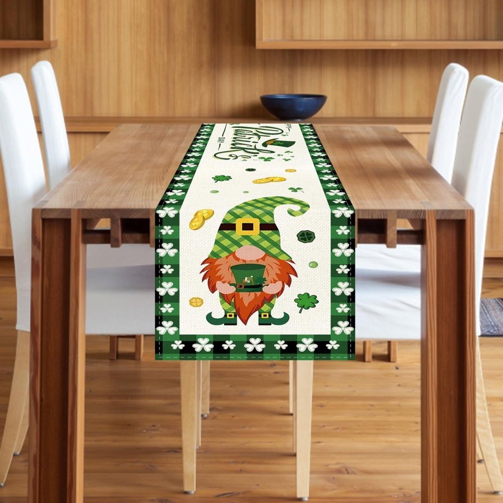 Table Decor Linen Jute Fabric for Spring Festival Home Kitchen Dining Party Decoration