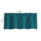 1 Piece Black and for Window Thermal Insulated Rod Pocket Short Curtain for Kitchen Bathroom Living Room 57×18 Inch