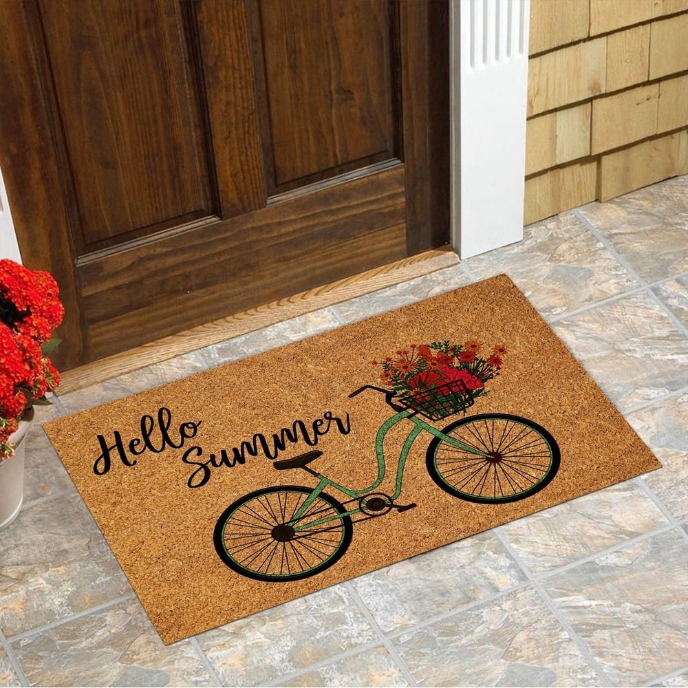 1X Carpet Summer Door Mat Summer Welcome Coir Door Mats Funny Doormat Welcome Outdoor Mat
