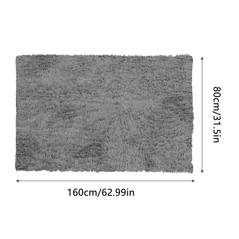 1X Carpet Shag Light Gray Area Rug 3' X 5' Soft Area Rugs for Living Room Bedroom Kids Room Decor Carpet Light Gray
