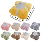 Weighted Blankets,Sofa Blanket Comfortable Bed Blanket Thick Wool Warm Blanket For Winter Yellow Green