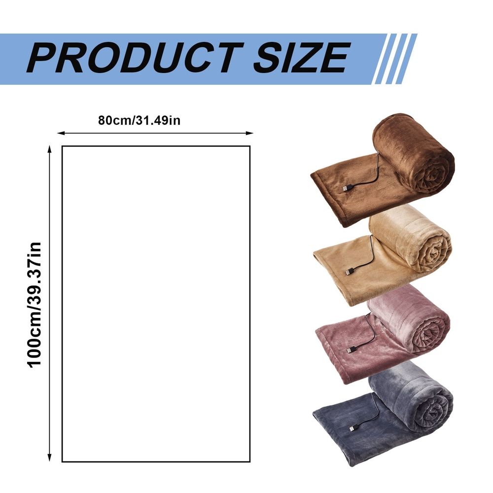 Weighted Blankets,USB Blanket Warm Blanket Warm Knee Washable Warm Shawl Blanket，USB Throw Washable Heated Blanket Cordless For Camping Winter