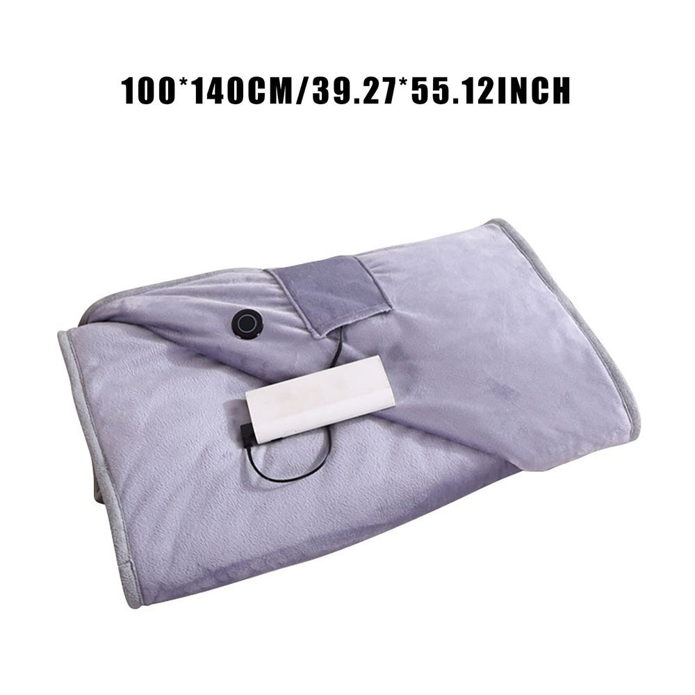 Weighted Blankets,3 Heated Blanket 100x140cm Adjustable Throw Fast Heating Warmer Machine Washable