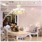 Strings Crystal Beaded Curtain, Arched Door String Curtain, Hanging Doorway Room Divider Suitable for Home, Coffee House, Bedroom, Restaurant.