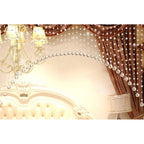 Strings Crystal Beaded Curtain, Arched Door String Curtain, Hanging Doorway Room Divider Suitable for Home, Coffee House, Bedroom, Restaurant.