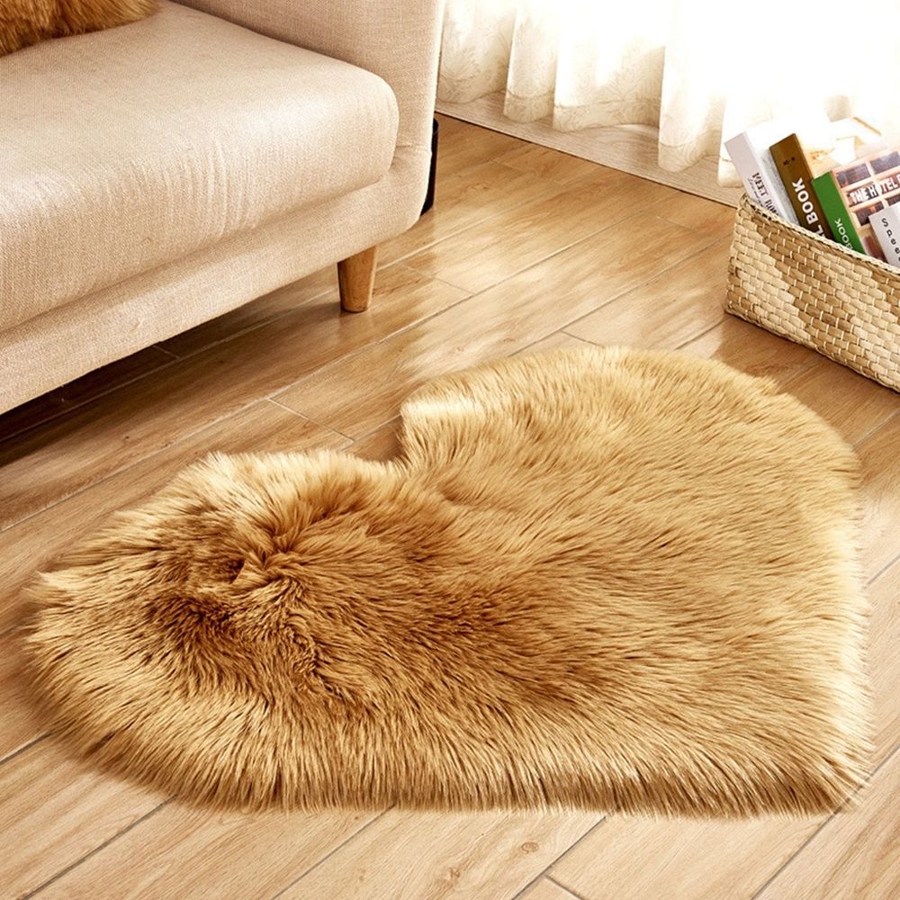Large Sheepskin Rug Genuine Thick and Lush 3 Inch Pile，Luxury Australian Pelts |Large Sheepskin Wool Area Rugs (30×40cm，yellow)