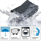Weighted Blankets,Outdoor Blanket With – Extra Warm & Comfy 60' X 80' Black