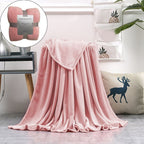 Large Flannel Fleece Throw Blanket, 27.5×39.3 Inch - Cozy Lightweight Thick Blanket - All Seasons Suitable for Women, Men and Kids (Pink)