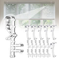 Textile Curtain Clips, 18-Piece Clear Curtain Positioning Clips, 2.1in Plastic Hidden Curtain Clips, Easy Installation No Drilling, Suitable for Home/Shop/Hotel Curtain Fixation